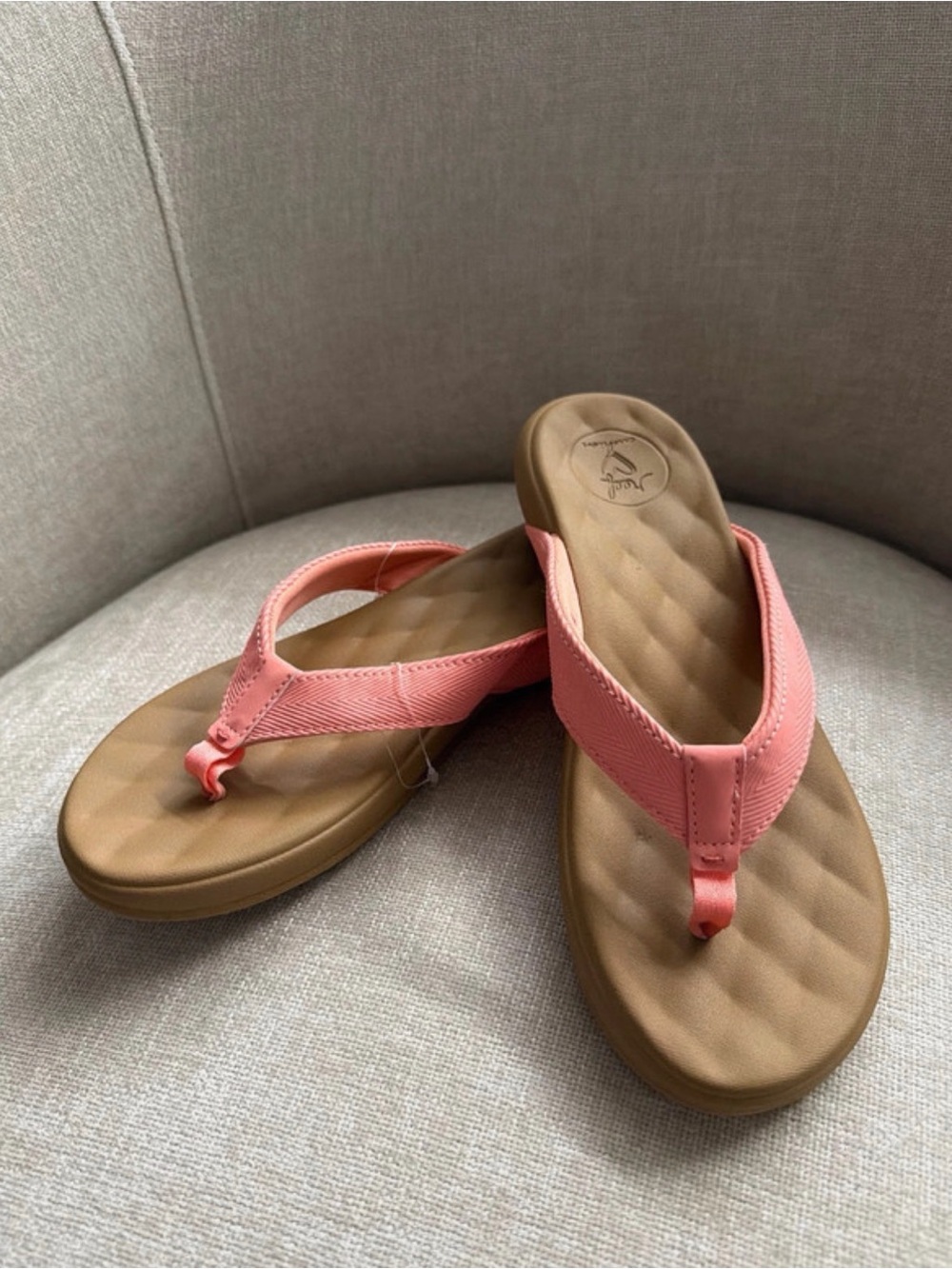 Reef Women's Pink Strap Tan Sole Flip Flop Sandals
